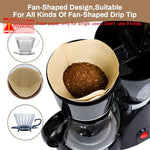 HASTHIP® 100 Count Unbleached V60 Coffee Filters,Natural Cone Shaped Disposable Paper for Pour Over and Drip Coffee Makers,Fits 2-4 Cup Brewers Eco-Friendly Wedge Filter