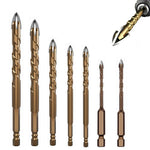 HASTHIP® Juego de Brocas de 7 Piezas,Brocas Acero Aleado con Punta Carburo,Vástago Hexagonal 3mm-12mm Compatible con Taladros Alto Impacto para Concreto Ladrillo Azulejo Vidri