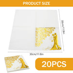 HASTHIP Place Cards for Wedding and Events with Bifolding Design and Gold Foil Border 100Pcs