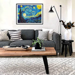 HASTHIP® Diamond Painting Kit 5D The Starry Night by Master Van Gogh Rhinestone Extremely Shiny Art Abstract Style Room Decoration 30cm x 40cm 3 PCS