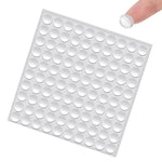 Set of 100 Pieces Round Adhesive Silicone Bumper Door Cabinet Drawer Safety Stopper Mute Buffer Door Protector for Home (3x8 mm, Clear) 1 Sheet