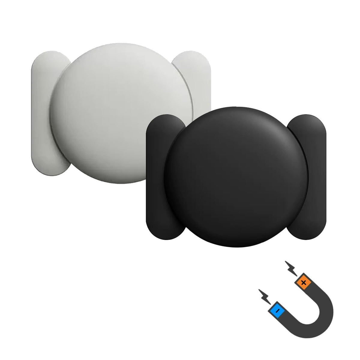 HASTHIP® Airtag Holder Case, 2 Pack Hidden Soft Silicone Protective Cover Compatible with Apple AirTag for Keys, Pets, Bags and Anti‑Lost Tracking