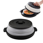 HASTHIP Microwave Plate Cover for Food Heating with Steam Vent and Gripper Handle | 10.6 in Collapsible BPA Free Lid