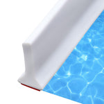 HASTHIP Shower Threshold Water Dam for Bathroom and Kitchen featuring 39 in Silicone Strip | Flexible White Barrier to Prevent Water Leaks