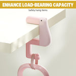 HASTHIP Portable Folding Table Hook for Desk Storage with Screw Tightened Clip | Duck Shaped Bag Hanger