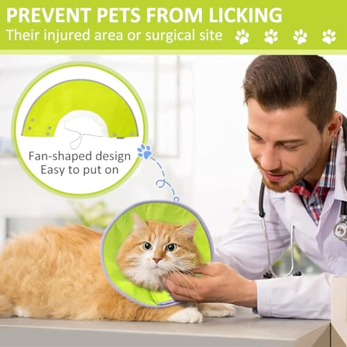 HASTHIP® Cat Cone Collar Adjustable Drawstring Collar Polyester Cat Cones