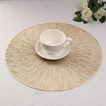 2PCS Decorative Placemats PVC Placemats Table Mat Western Restaurant Luxury Style, for Holidays,Banquet,Dinner(Gold and Sliver)