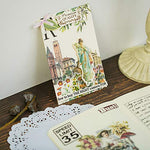 HASTHIP® 60 Washi Tape Paper Sticker Vintage Plant Bird Sticker Flower Sticker for DIY Scrapbooking Diary Albums Tea Cup Laptop Notebook Decoration (Flower and Bird)