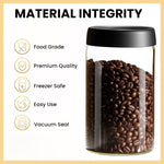 HASTHIP Food Coffee Bean Storage Containers for Kitchen with Airtight Lid 1200ml Glass Jar
