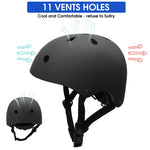 HASTHIP® Adjustable ABS Shell Safety Helmet Protective Suitable for Youth/Adult (Black)
