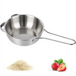HASTHIP® Stainless Steel Washing Sieve with Handle, 5.5'' Fine Mesh Draining Basket for Grains, Fruits & Vegetables, Multi-Functional Kitchen Strainer