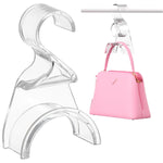 HASTHIP® Acrylic Purse Hanger for Closet, Clear Handbag Organizer Hook, Transparent Bag Holder for Scarves, Belts, Backpacks, Space-Saving Hanging Storage Rack, Durable and Lightweight 1 Pack