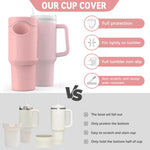 HASTHIP® Silicone Sleeve for Stanley Cup 40 oz Stanley Cup Sleeve Fashion Pink Anti-slip Cup Sleeve Compatible with Handle Anti-scratch Protective Cup Sleeve for Stanley Cup