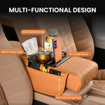 HASTHIP® Cojín para reposabrazos de coche, multifuncional, de cuero sintético, para consola central