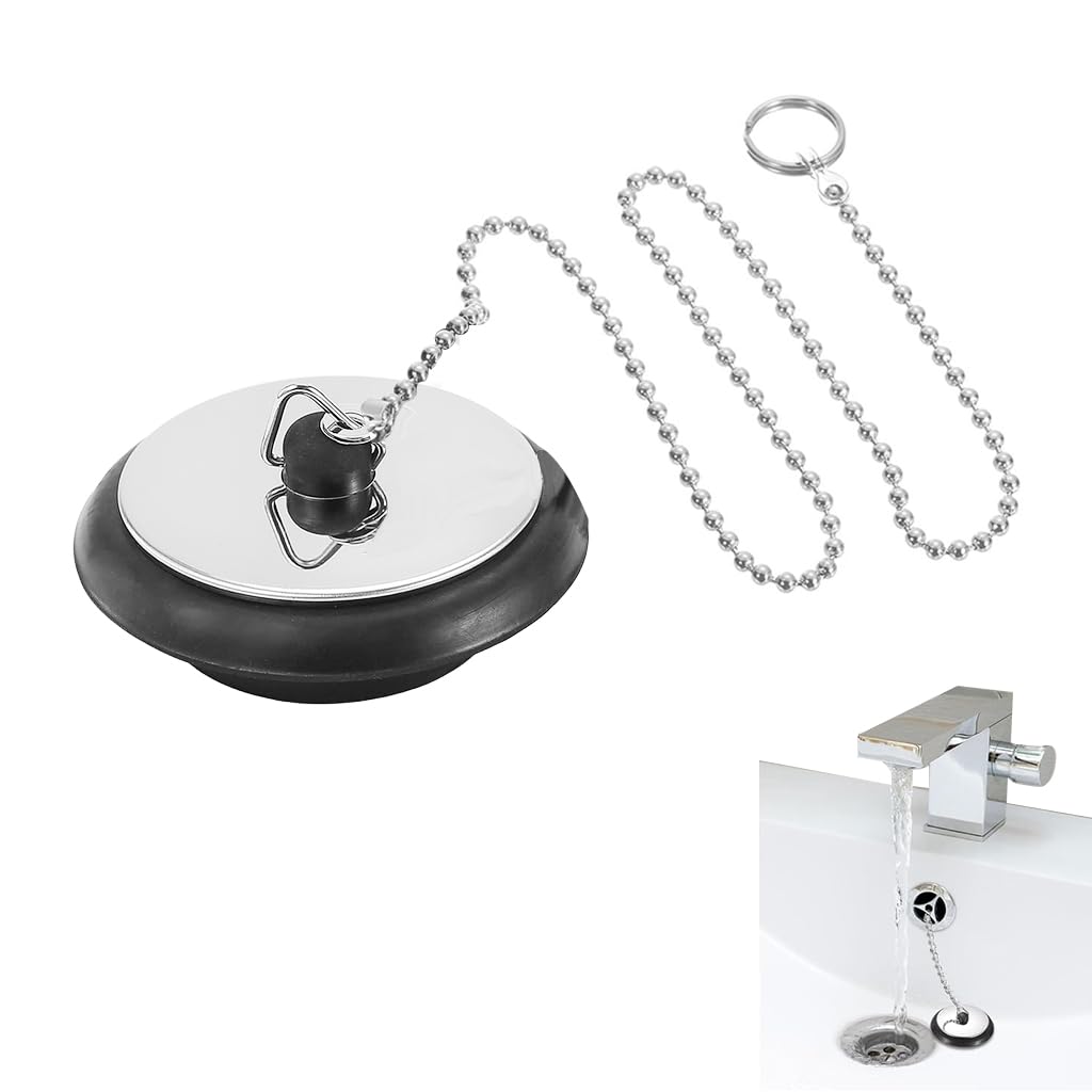 HASTHIP Universal Rubber Bathtub Drain Stopper 40mm for Sinks and Tubs | Leak Proof Plug