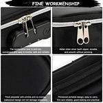 HASTHIP® Canvas Large Capacity Pencil Case with Combination Lock 4 Layer Compartments Big Pouch for Boys Girls Waterproof Box Pen Insert School Black 3PCS