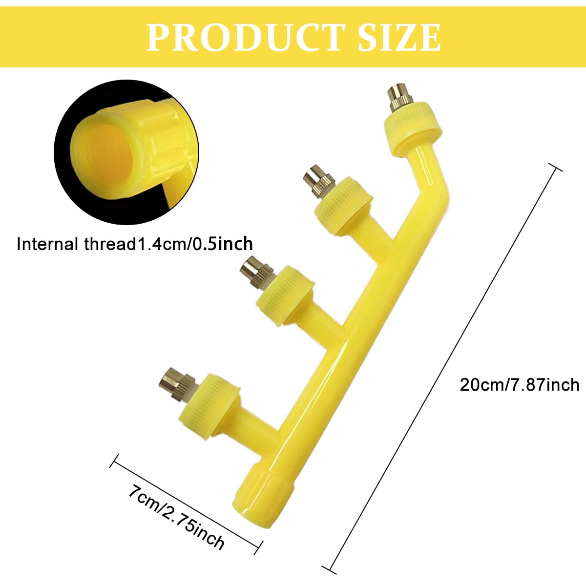 HASTHIP® Pressurized Sprayer Nozzle for Electric Mist Sprayer Water Sprayer 4-Spout Nozzle Brass Metal Spouts Mist Sprayer Nozzle ReplacementElectric Mist Sprayer Accessories