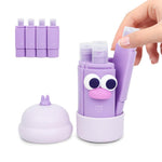 HASTHIP® Juego de 4 Botellas de Viaje Silicona 60ml,Set Portátil Recargable Antifugas Aprobado TSA,Contenedores Reutilizables con Tapas Abatibles para Champú,Gel Ducha Loción y