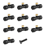 HASTHIP® 10Pcs Plants Drip Irrigation Kit, Adjustable Brass Nozzle T-Joint Connectors, Watering Kit, Garden Greenhouse Cooling and Watering Mist Sprayer System