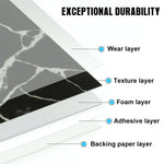 HASTHIP Wall Stickers for Home with Self Adhesive Peel and Stick Design 7.87 ft x 3.9 in Purple | PVC Wallpaper Border for Bedroom and Kitchen