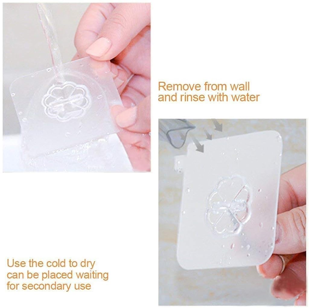 HASTHIP® 11Pcs Hooks for Wall Without Drilling, Waterproof Stick on Adhesive Stronger Plastic Wall Hooks for Hanging Strong, Wall hangings, Kitchen Accessories Items, Clothes Hanging