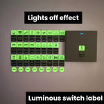 HASTHIP Switch Board Stickers for Home with Glow in Dark Labels | 35 Piece Self Adhesive Set