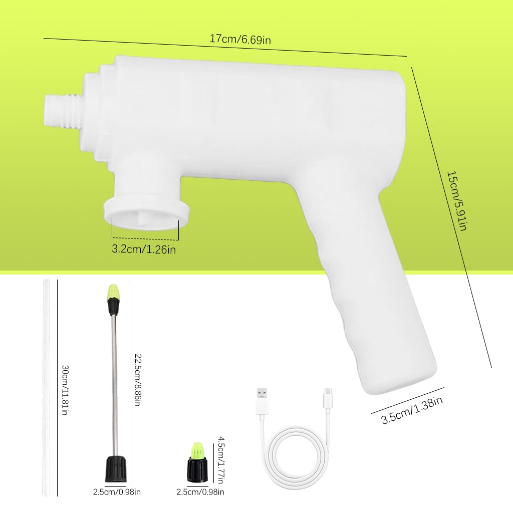 HASTHIP® Electric Sprayer for Water Bottles USB Rechargeable Electric Handheld Sprayer with Metal Long Nozzle Smart Electric Sprayer with Timer Electric Sprayer for Water Bottles, Container