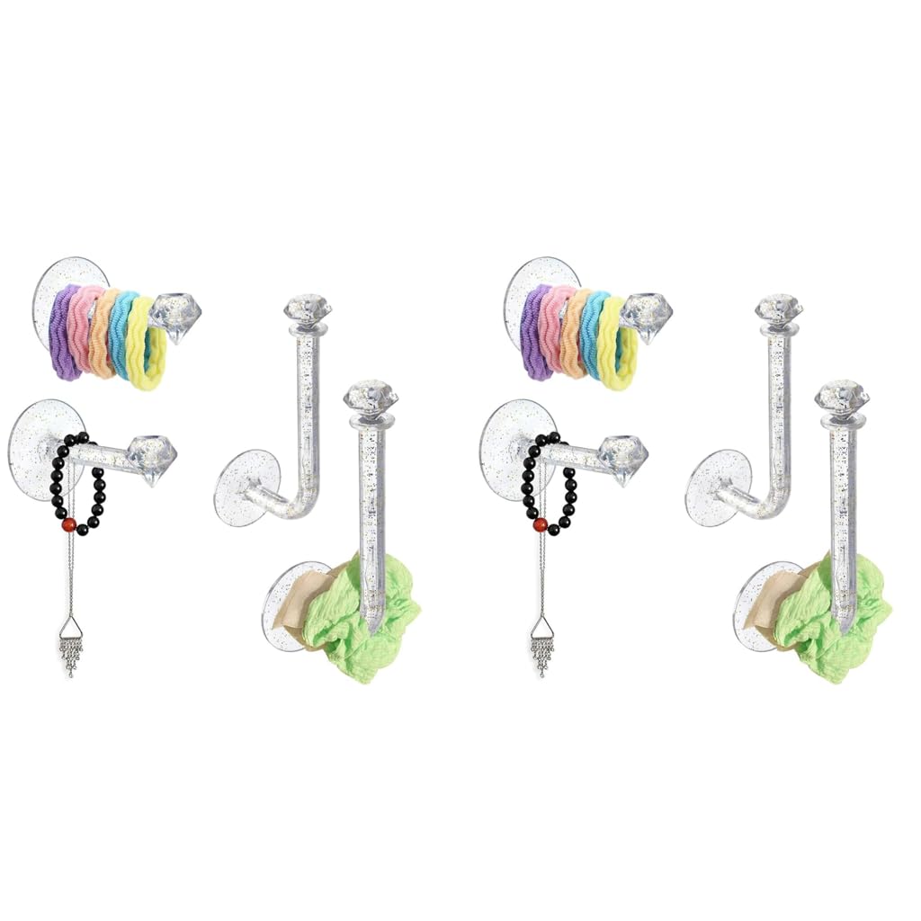 HASTHIP Headband Holder Stand featuring 8PCS Acrylic Clear Scrunchie Organizer for Women | Space-Saving Wall Storage