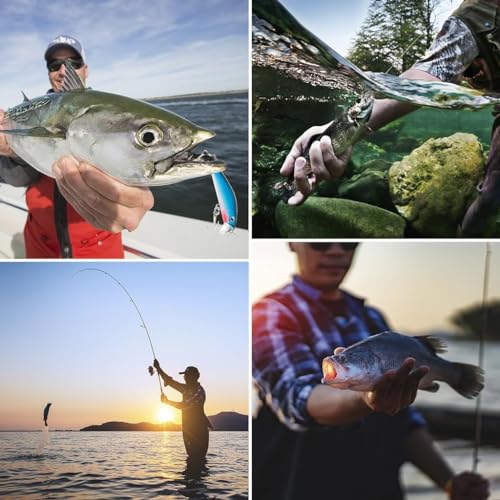 HASTHIP® Fishing Rod Bait Set, Telescopic Carbon Fiber Pole, Spinning Reel Combo Kit with Accessories & Bag, Freshwater/Saltwater Travel Gear for Beginners