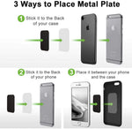 HASTHIP Universal Metal Plate for Magnetic Car Mount featuring Strong Adhesive and Smooth Edges | 8 Pcs Set