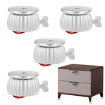 HASTHIP Caster Wheels for Furniture and Small Appliances with 360° Swivel Brakes | 4pcs 1.5in ABS Self Adhesive Design