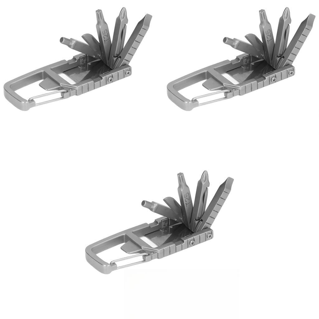 HASTHIP Keychain Multi Tool 12 in 1 for Everyday Repairs with Screwdriver Bits & Bottle Opener