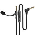 HASTHIP® Microphone Cable for Headphones 3.5mm Audio Cable, 1.5m Replacement 3.5mm Headset Cable with Inline Mic, Braided Audio Cord with Volume Control for Headphones, PC, Laptop, Phone