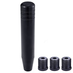 ZIBUYU® Car Gear Shift Knob, Universal Car Gear Shifter, 7" Gear Shift Handle Aluminum Alloy Shifting Lever Stick Shifter Knob Handle Fit Most Manual Automatic Vehicles with 8/10/12mm Adapters, Black