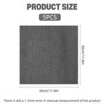 HASTHIP Magic Cleaning Cloth for Windows and Glass 5Pcs 30x30cm | Thickened Microfiber Grey