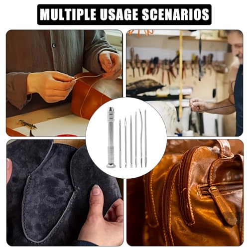 HASTHIP® 14PCS Needle Awl Leather Sewing Set Shoes Repair Tool Kits Tools for Shoe Repairing DIY Handmade