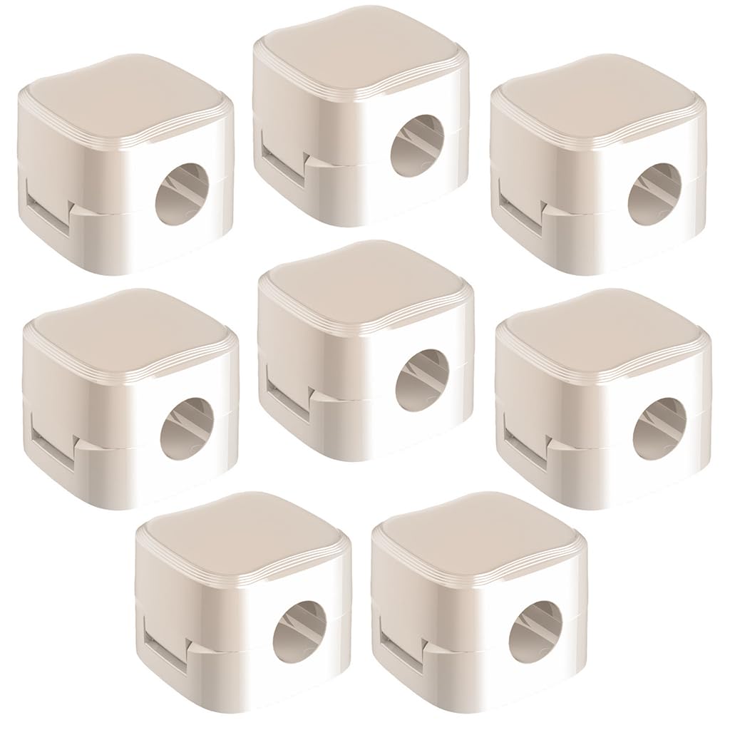 HASTHIP Magnetic Cable Organizer 8 Pack with 6.8mm Slot and Magnetic Closure | ABS Adhesive Holders for Desk and Wall