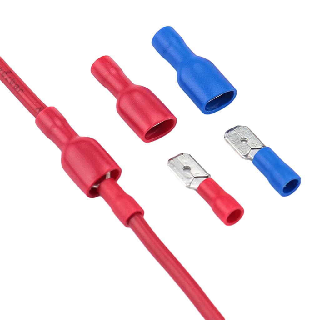 HASTHIP Spade Wire Connector Set featuring 200pcs 16-14 AWG Terminals with PVC Insulation