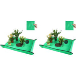 HASTHIP Gardening Mat for Indoor Bonsai and Succulent Care featuring 75×100 cm PE Waterproof Foldable Design