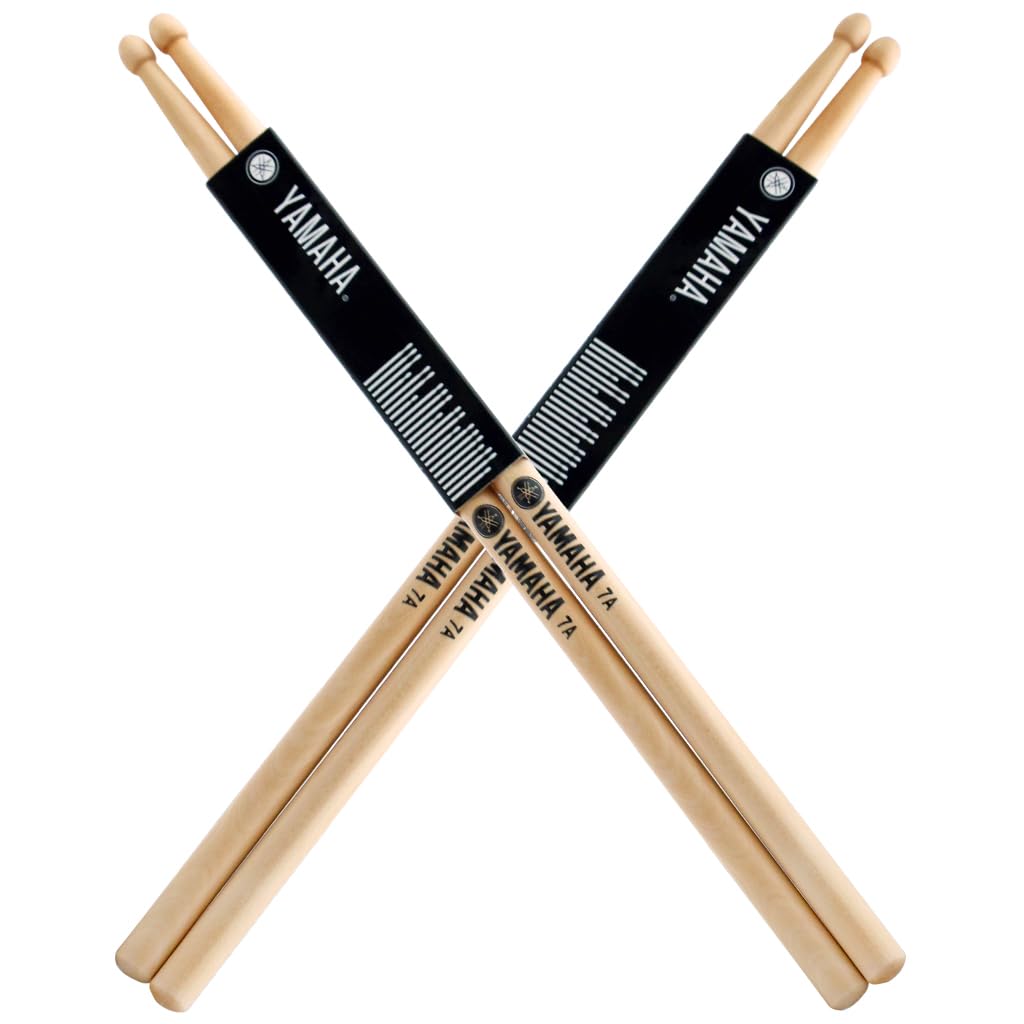 7A Drum Sticks Maple Drumsticks, 2 Pair 15.5inch Drum Sticks Set, Wood Drumsticks Drum Accessories for Adults & Youth, Oval Wood Tip, Perfect for Pros and Beginners