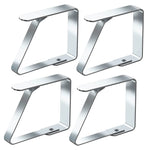 Tablecloth Clips, 4 Pack Stainless Steel Large Table Cover Clamps Table Cloth Holderss, Heavy Duty Picnic Table Clips, Table Cloth Holders Ideal for Restaurant Weddings Party (7 * 7.5cm)