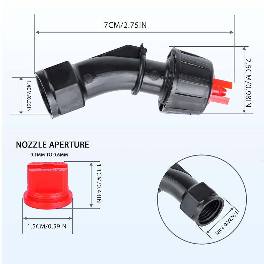 HASTHIP Drip Irrigation Accessories Set for Garden Watering with Elbow Connectors & Adjustable Emitters