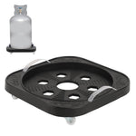 HASTHIP® Cylinder Trolley with Wheels Heavy Duty-Black