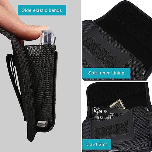 HASTHIP® Anti-Scratch Nylon Phone Holster Clip On Phone Holster Protective Case for Galaxy S23/S22 Ultra 5G