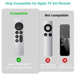 HASTHIP® Funda de Silicona para Mando Apple TV 4K 2ª/3ª Generación, Cubierta Protectora Antigolpes Ligera con Agarre Antideslizante y Correa para Siri Remote