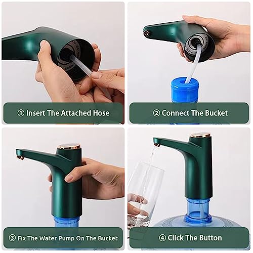 HASTHIP® Automatic Water Dispenser Pump for 20 Litre Bottle Green 2 PCS