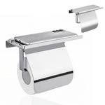 HASTHIP Toilet Paper Roll Holder for Bathroom with Storage Shelf featuring Splashproof Guard Design