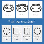 HASTHIP® Cast Iron Wok Ring for Gas Stove, Universal Durable Metal Kitchen Burner Stand, Gas Burner Accessories