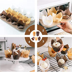 HASTHIP® 100Pcs Cupcake Liner, 5cm Diameter Tulip Cupcake Paper Cups