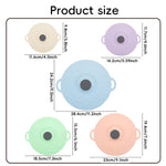 HASTHIP Silicone Lids for Bowls and Pots featuring Dual Ears | 5 Sizes 4–12 in BPA‑Free Silicone